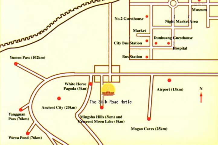 Map of Dunhuang City