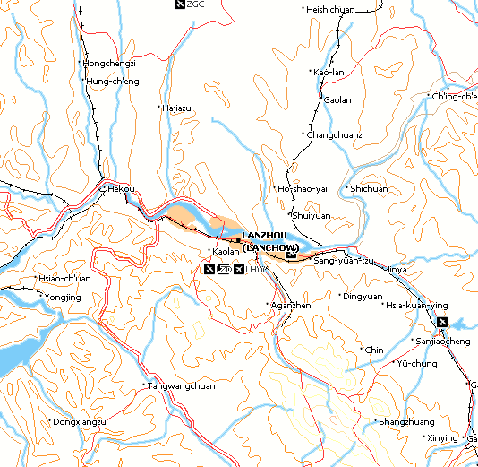 Around Lanzhou Map