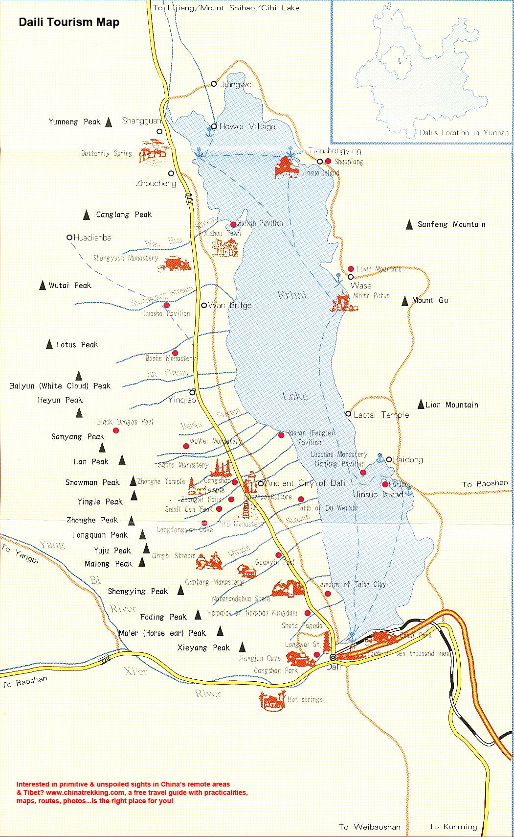 Dali Tourism Map